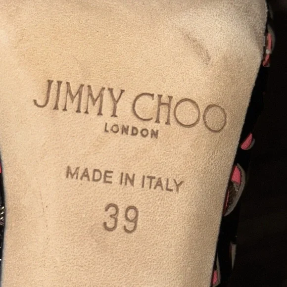 JIMMY CHOO TACTIC LASER-CUT PATENT LATHER CUTOUT BOOTIE HEEL SHOES 39 / 9 $1575 - Picture 10 of 10